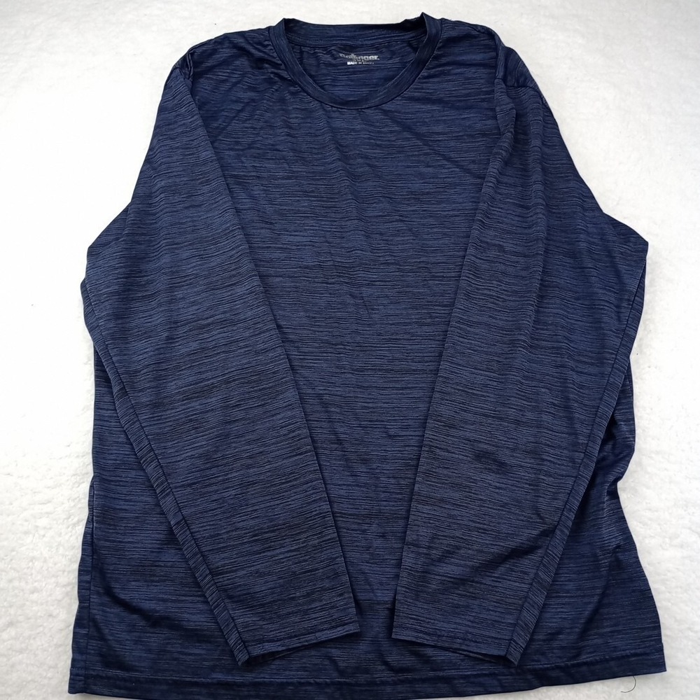 Bollinger Mens‎ 3XL Charcoal Blue Long Sleeve Crewneck Athletic Gym Shirt Top